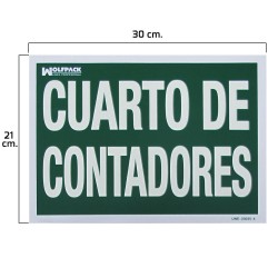 Cartel Cuarto De Contadores...