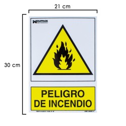 Cartel Peligro De Incendio...