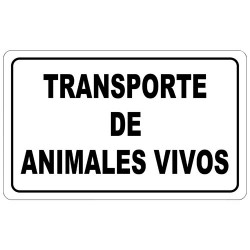 Cartel Transporte Animales...