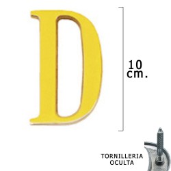Letra Latón "D" 10 cm. con...