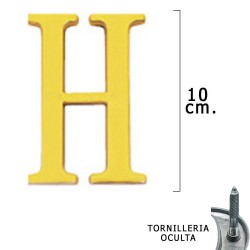 Letra Latón "H" 10 cm. con...