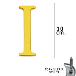 Letra Latón "I" 10 cm. con...