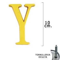 Letra Latón "Y" 10 cm. con...